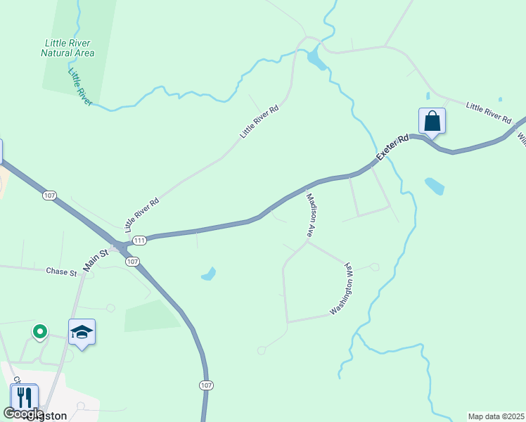 map of restaurants, bars, coffee shops, grocery stores, and more near 27 Exeter Road in Kingston