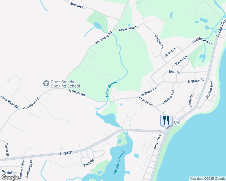 map of restaurants, bars, coffee shops, grocery stores, and more near 4 Quinlan Lane in Hampton