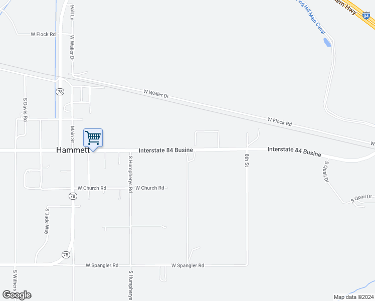 map of restaurants, bars, coffee shops, grocery stores, and more near in Hammett