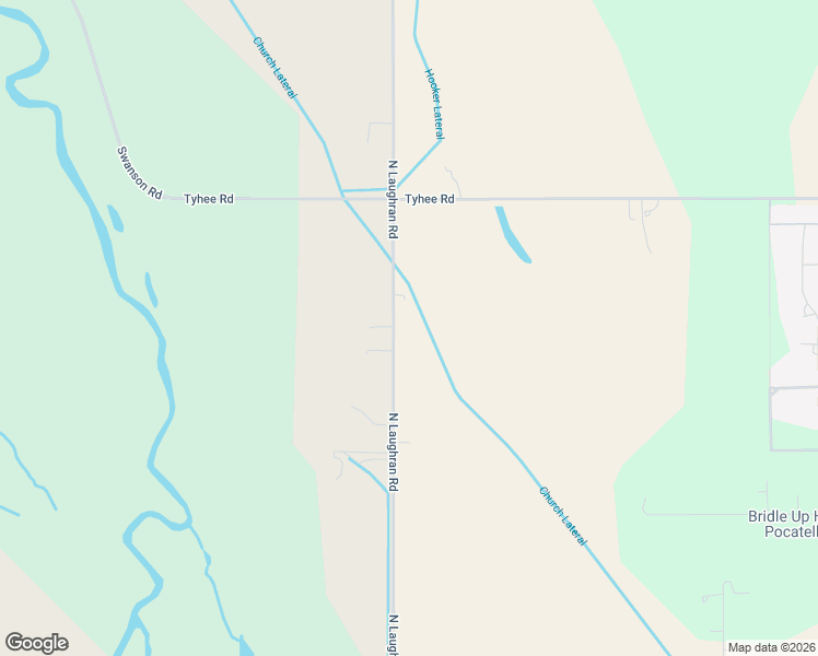 map of restaurants, bars, coffee shops, grocery stores, and more near 12810 North Laughran Road in Pocatello