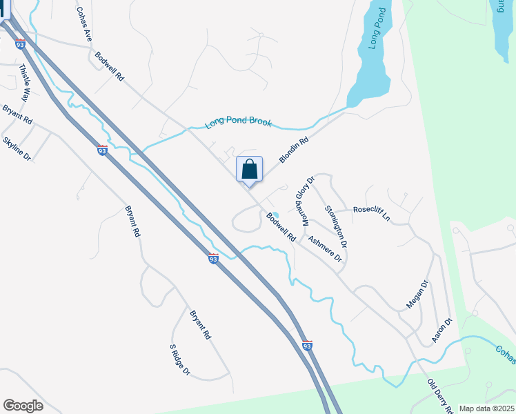 map of restaurants, bars, coffee shops, grocery stores, and more near 9 Eastmeadow Way in Manchester