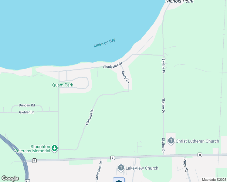 map of restaurants, bars, coffee shops, grocery stores, and more near 2996 Linnerud Drive in Stoughton