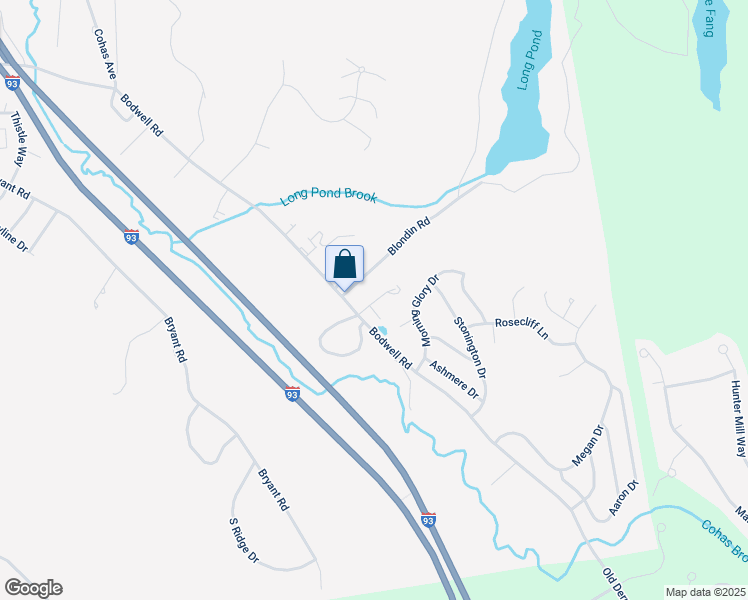 map of restaurants, bars, coffee shops, grocery stores, and more near 9 Eastmeadow Way in Manchester