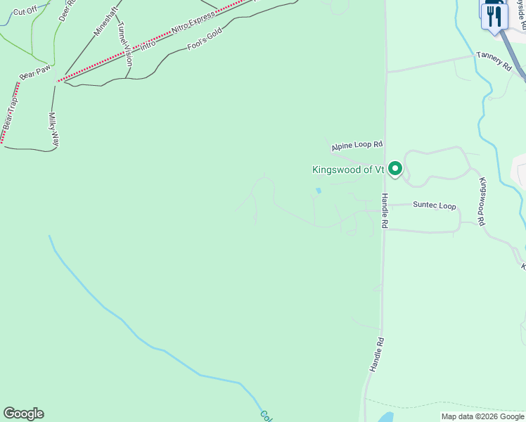 map of restaurants, bars, coffee shops, grocery stores, and more near 1 Bear Paw Left in Dover