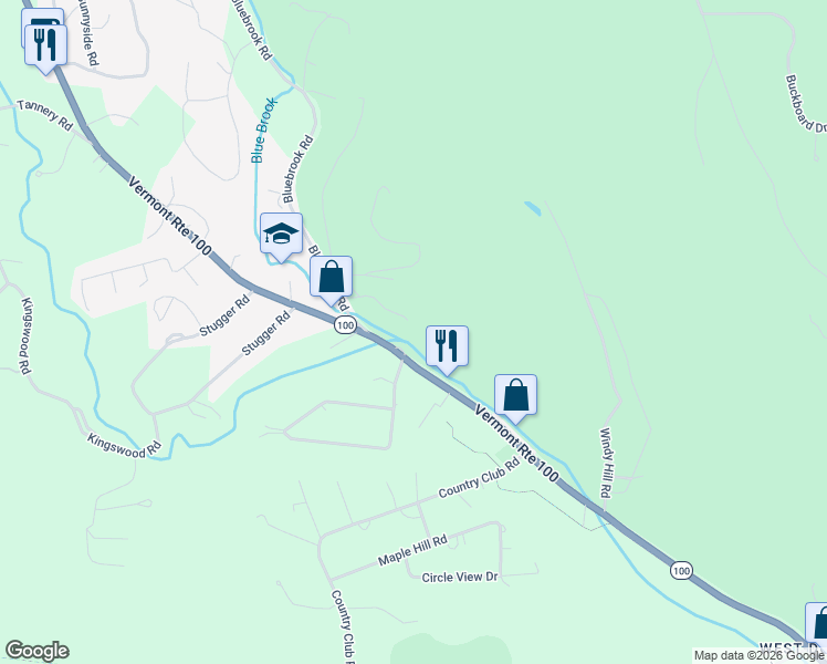 map of restaurants, bars, coffee shops, grocery stores, and more near 16 Mill Road in Dover