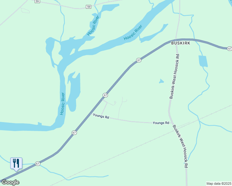 map of restaurants, bars, coffee shops, grocery stores, and more near 3372 New York 67 in Rensselaer County