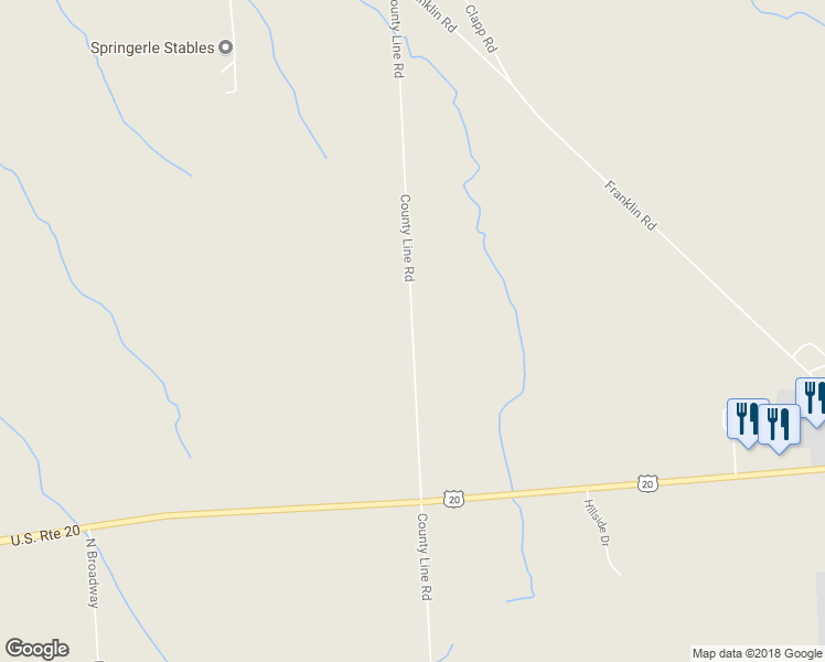 map of restaurants, bars, coffee shops, grocery stores, and more near 6999 County Line Road in Auburn
