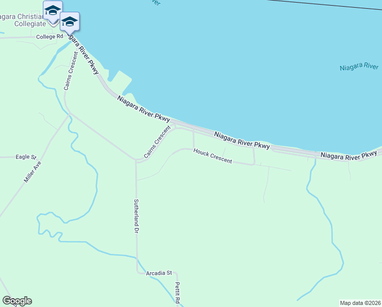map of restaurants, bars, coffee shops, grocery stores, and more near 2251 Houck Crescent in Fort Erie