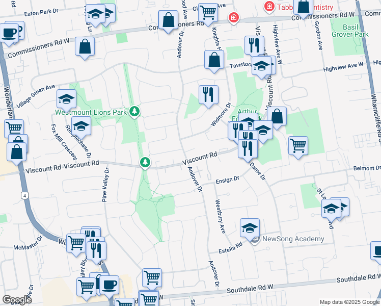 105 Andover Drive, London ON Walk Score