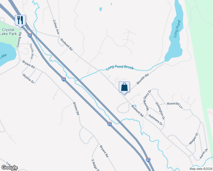 map of restaurants, bars, coffee shops, grocery stores, and more near 1465 Bodwell Road in Manchester