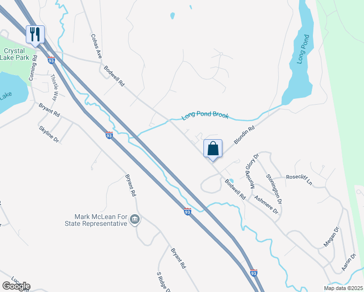 map of restaurants, bars, coffee shops, grocery stores, and more near 1465 Bodwell Road in Manchester