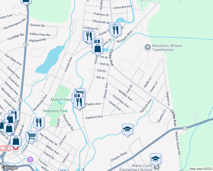 map of restaurants, bars, coffee shops, grocery stores, and more near in Amsterdam