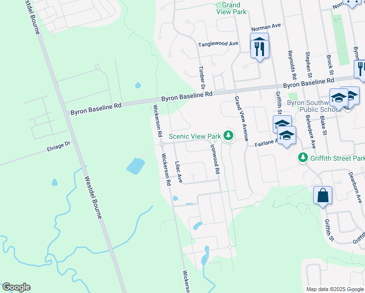 map of restaurants, bars, coffee shops, grocery stores, and more near 2161 Dogwood Crescent in London