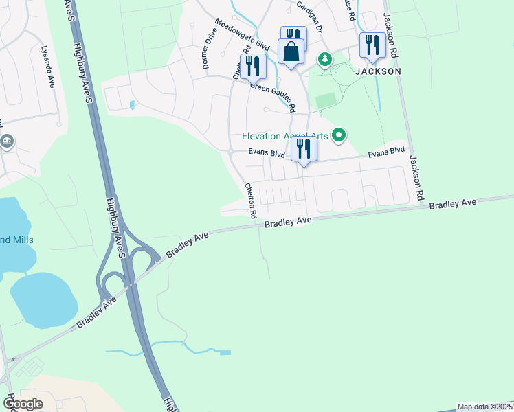 map of restaurants, bars, coffee shops, grocery stores, and more near 1629 Bradley Avenue in London