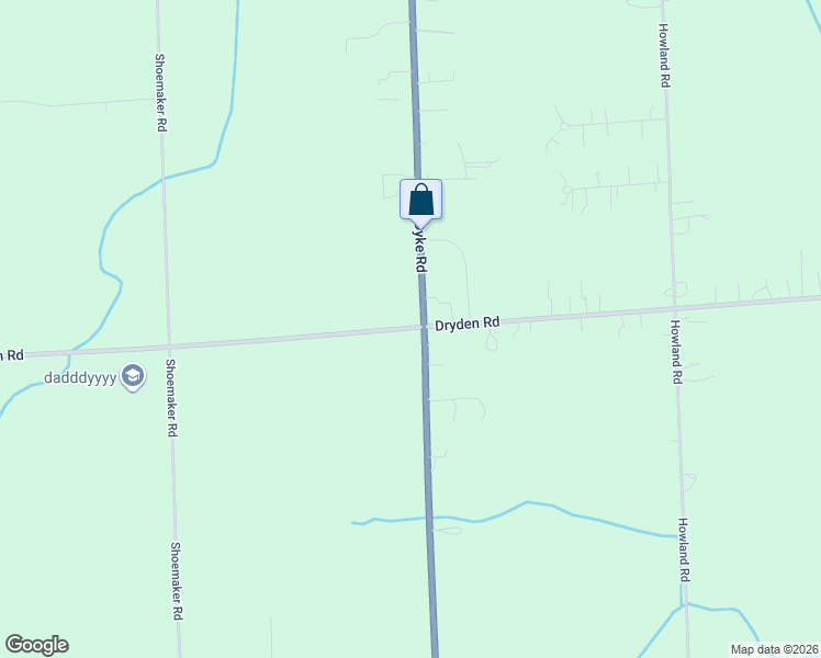 map of restaurants, bars, coffee shops, grocery stores, and more near 7248 Dryden Road in Almont