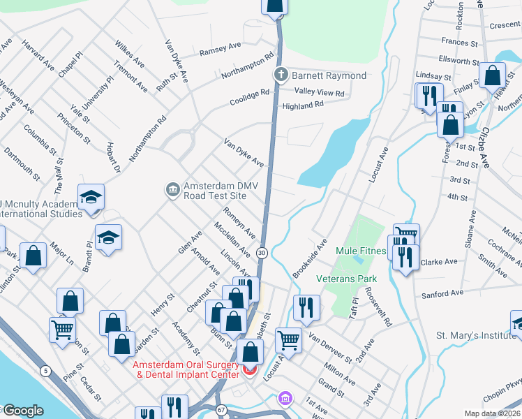 map of restaurants, bars, coffee shops, grocery stores, and more near 208 Market Street in Amsterdam