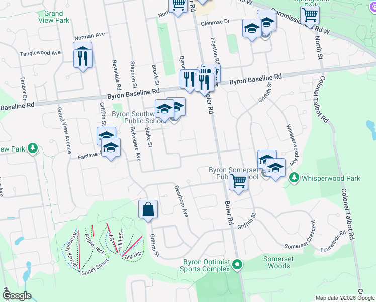 map of restaurants, bars, coffee shops, grocery stores, and more near 14 Regis Place in London