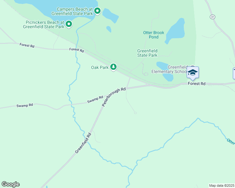 map of restaurants, bars, coffee shops, grocery stores, and more near 10 Knotwood Drive in Greenfield