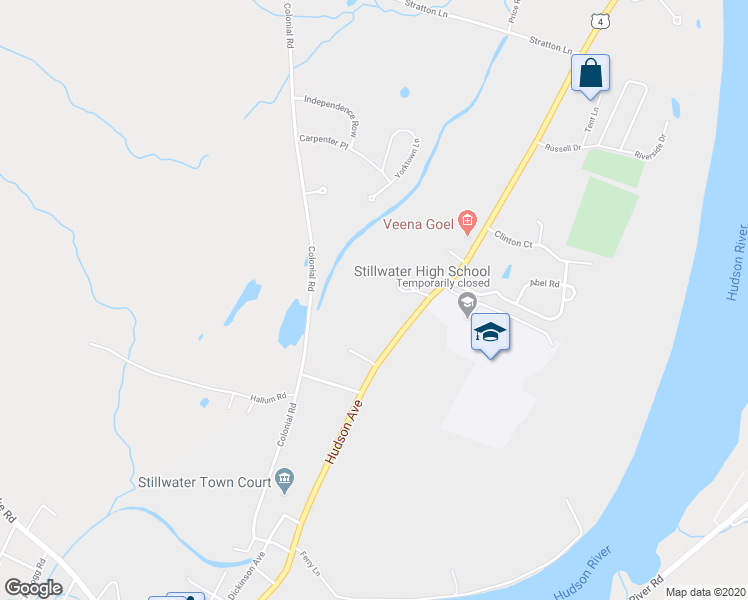 map of restaurants, bars, coffee shops, grocery stores, and more near 339 Hudson Avenue in Stillwater