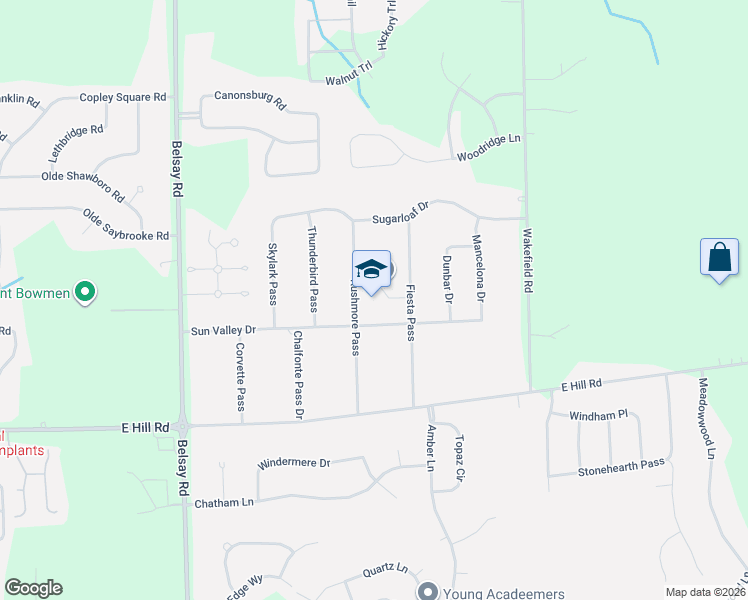 map of restaurants, bars, coffee shops, grocery stores, and more near 5430 Rushmore Pass in Grand Blanc