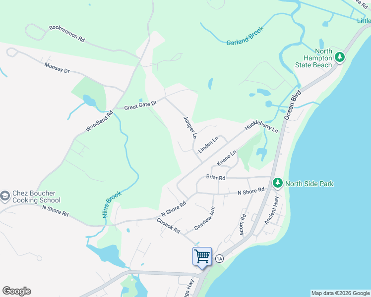 map of restaurants, bars, coffee shops, grocery stores, and more near 3 Litchfield Drive in Hampton