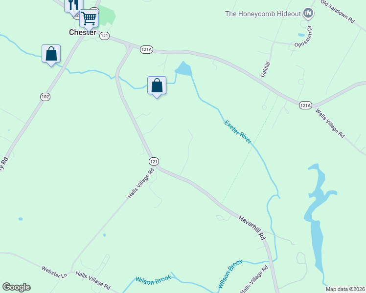map of restaurants, bars, coffee shops, grocery stores, and more near 181 Haverhill Road in Chester