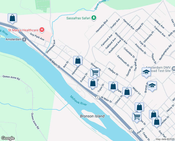 map of restaurants, bars, coffee shops, grocery stores, and more near 292 Guy Park Avenue in Amsterdam