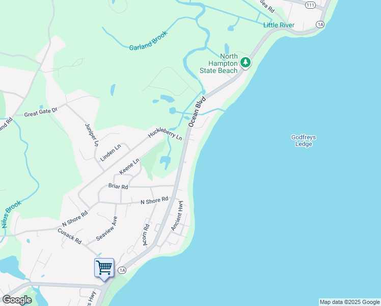 map of restaurants, bars, coffee shops, grocery stores, and more near 1054 Ocean Boulevard in Hampton