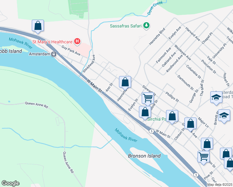 map of restaurants, bars, coffee shops, grocery stores, and more near 46 Carmichael Street in Amsterdam