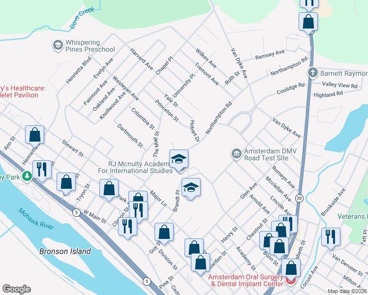map of restaurants, bars, coffee shops, grocery stores, and more near 40 Northampton Road in Amsterdam