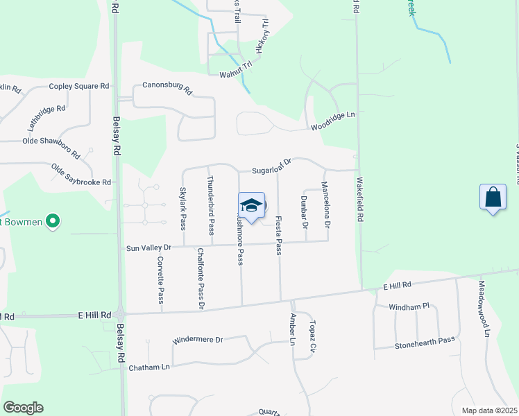 map of restaurants, bars, coffee shops, grocery stores, and more near 6085 Sun Valley Drive in Grand Blanc