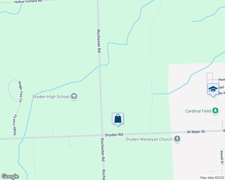 map of restaurants, bars, coffee shops, grocery stores, and more near in Dryden