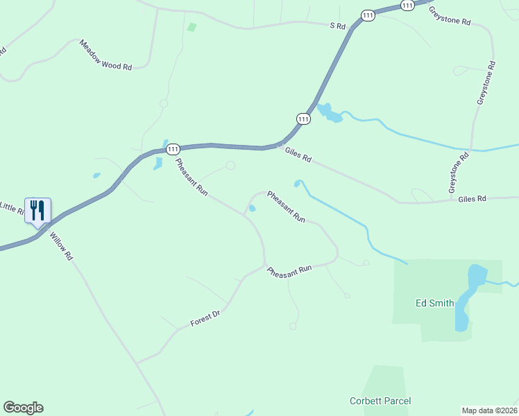 map of restaurants, bars, coffee shops, grocery stores, and more near 29 Pheasant Run in East Kingston