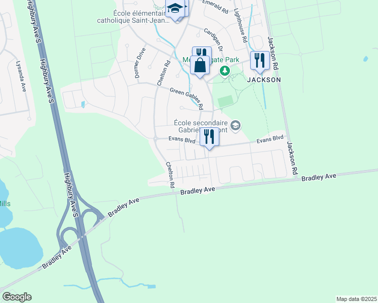 map of restaurants, bars, coffee shops, grocery stores, and more near in London