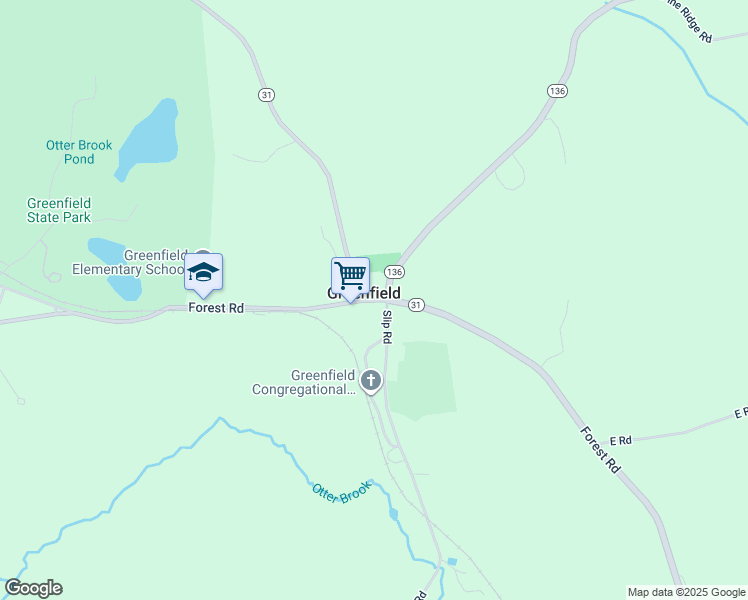 map of restaurants, bars, coffee shops, grocery stores, and more near in Greenfield