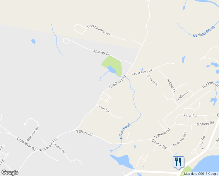 map of restaurants, bars, coffee shops, grocery stores, and more near 190 Woodland Road in Hampton