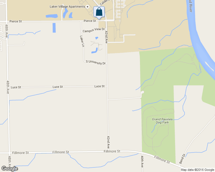 map of restaurants, bars, coffee shops, grocery stores, and more near 42nd Avenue in Georgetown Township