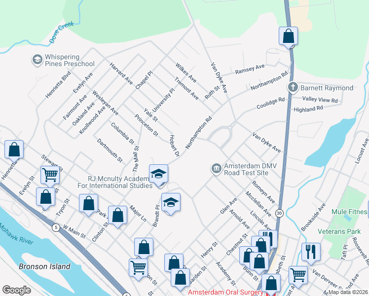 map of restaurants, bars, coffee shops, grocery stores, and more near 74 Northampton Road in Amsterdam