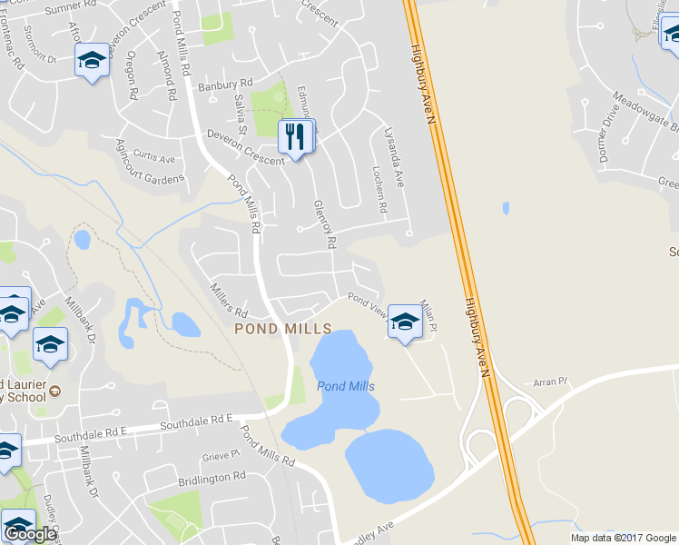 map of restaurants, bars, coffee shops, grocery stores, and more near 70 Glenroy Road in London