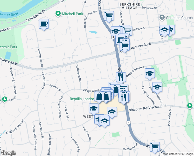 map of restaurants, bars, coffee shops, grocery stores, and more near 635 Jamaica Street in London