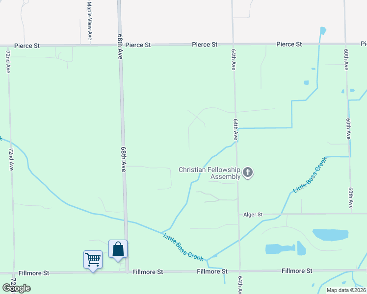 map of restaurants, bars, coffee shops, grocery stores, and more near 6635 Annabelle Drive in Allendale Charter Township