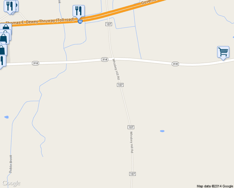 map of restaurants, bars, coffee shops, grocery stores, and more near 1536 Whiskey Hill Road in Waterloo