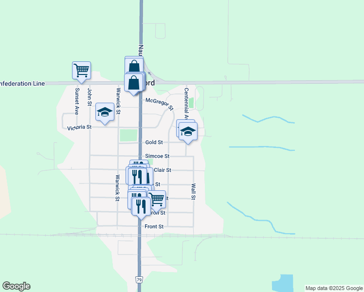 map of restaurants, bars, coffee shops, grocery stores, and more near 598 Gold Street in Watford