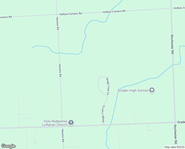 map of restaurants, bars, coffee shops, grocery stores, and more near 3618 Single Tree Circle in Dryden