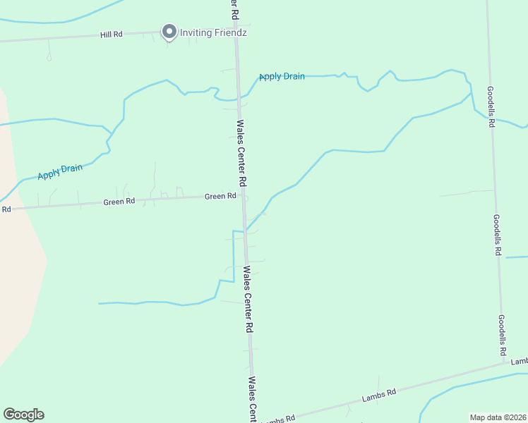 map of restaurants, bars, coffee shops, grocery stores, and more near 1700 Wales Center Road in Goodells