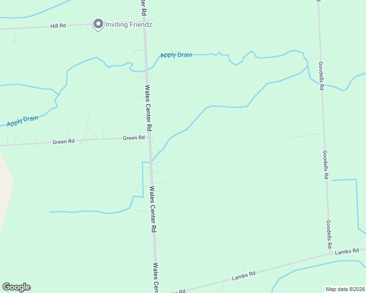 map of restaurants, bars, coffee shops, grocery stores, and more near 1700 Wales Center Road in Goodells