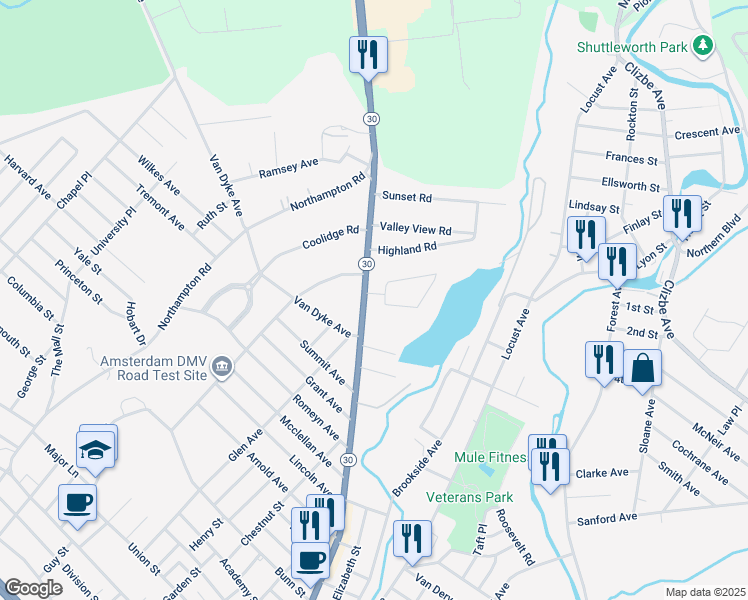 map of restaurants, bars, coffee shops, grocery stores, and more near 267 Market Street in Amsterdam