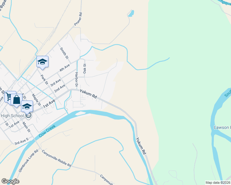 map of restaurants, bars, coffee shops, grocery stores, and more near in Riddle