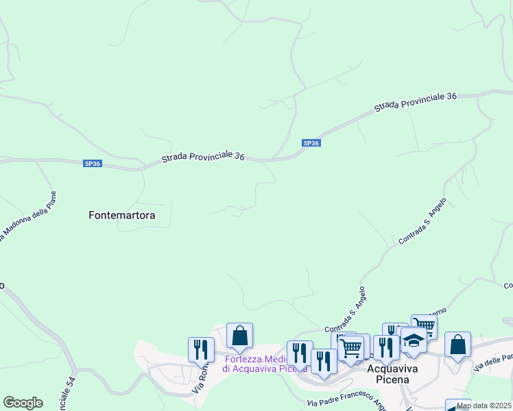 map of restaurants, bars, coffee shops, grocery stores, and more near 15 Contrada San Giacomo in Acquaviva Picena
