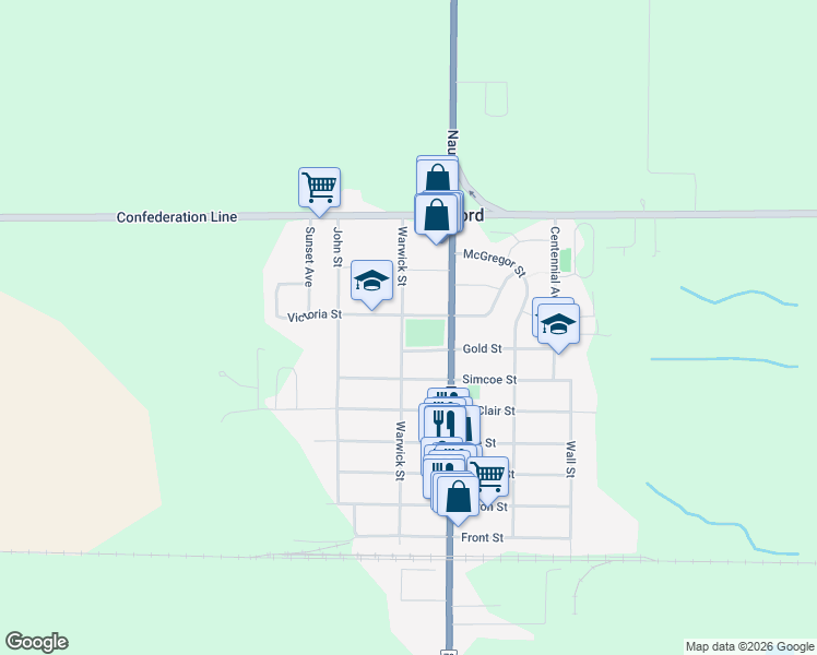 map of restaurants, bars, coffee shops, grocery stores, and more near 460 Victoria Street in Watford